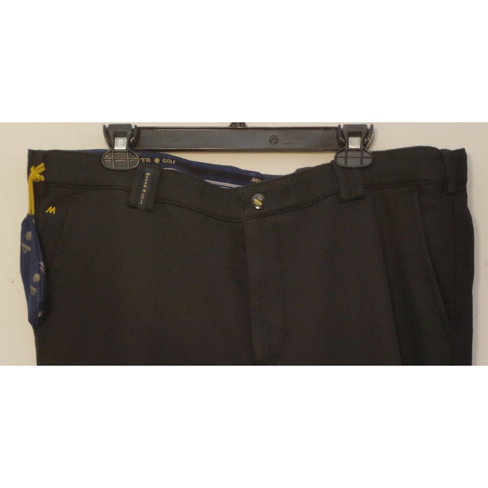 NWOT Meyer Chinos Golf Pants Black Polyamide Blend Augusta Ball Marker Sz 40x34